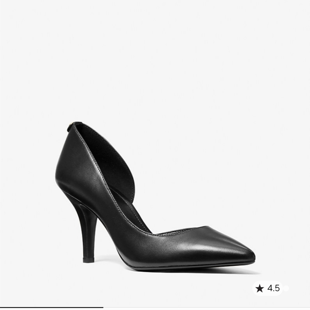 NIB Michael Kors Black Leather Pointed D'Orsay Flex Pump